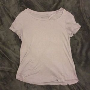 purple tee with cute rip in collar